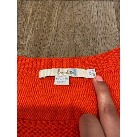 Boden Orange Women's Sweater - Picture 3 of 8